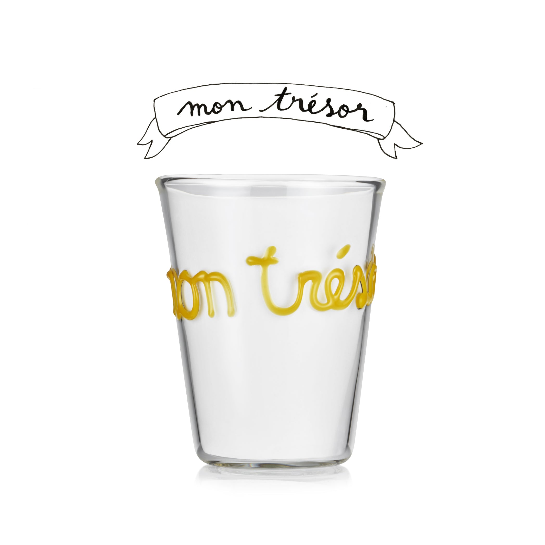 Handblown Glass "Mon Trésor" (My Treasure) Tumbler