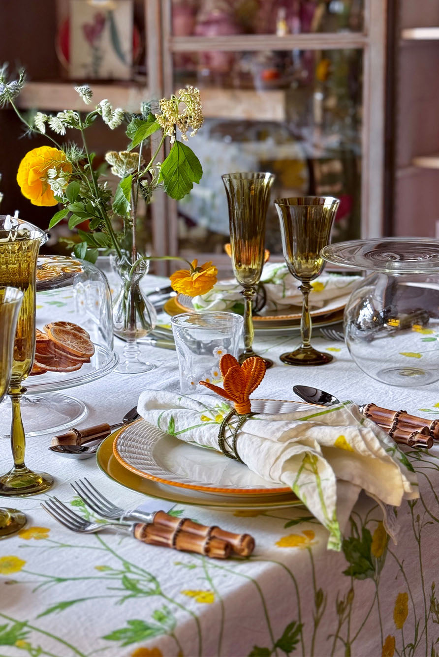 'Buttercup' Linen Tablecloth