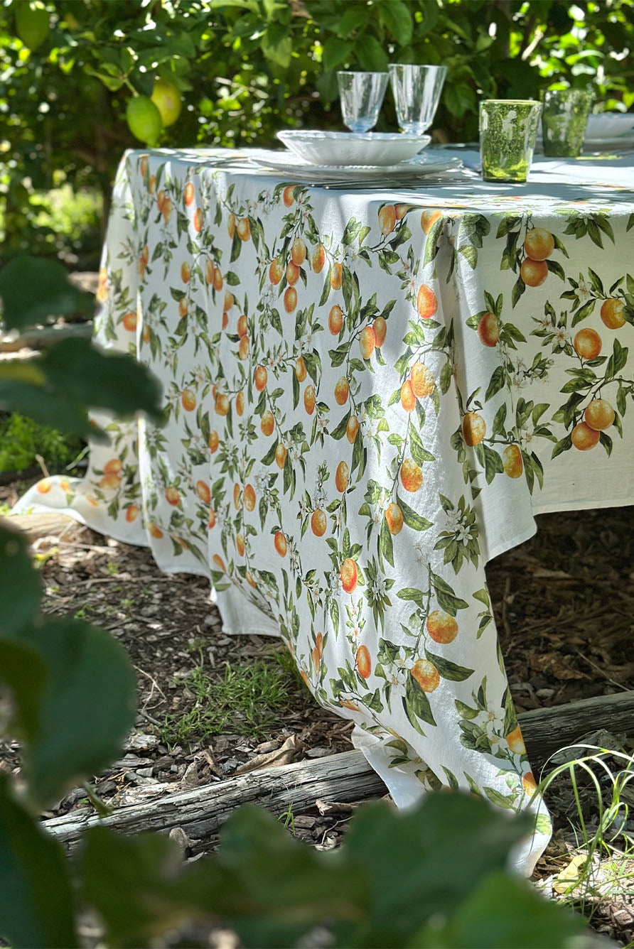 'L'Orangerie' Linen Tablecloth