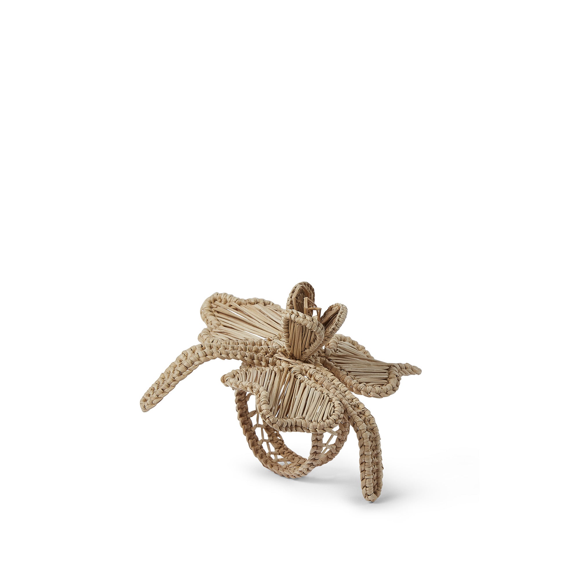 Handwoven Orchid Napkin Ring in Natural