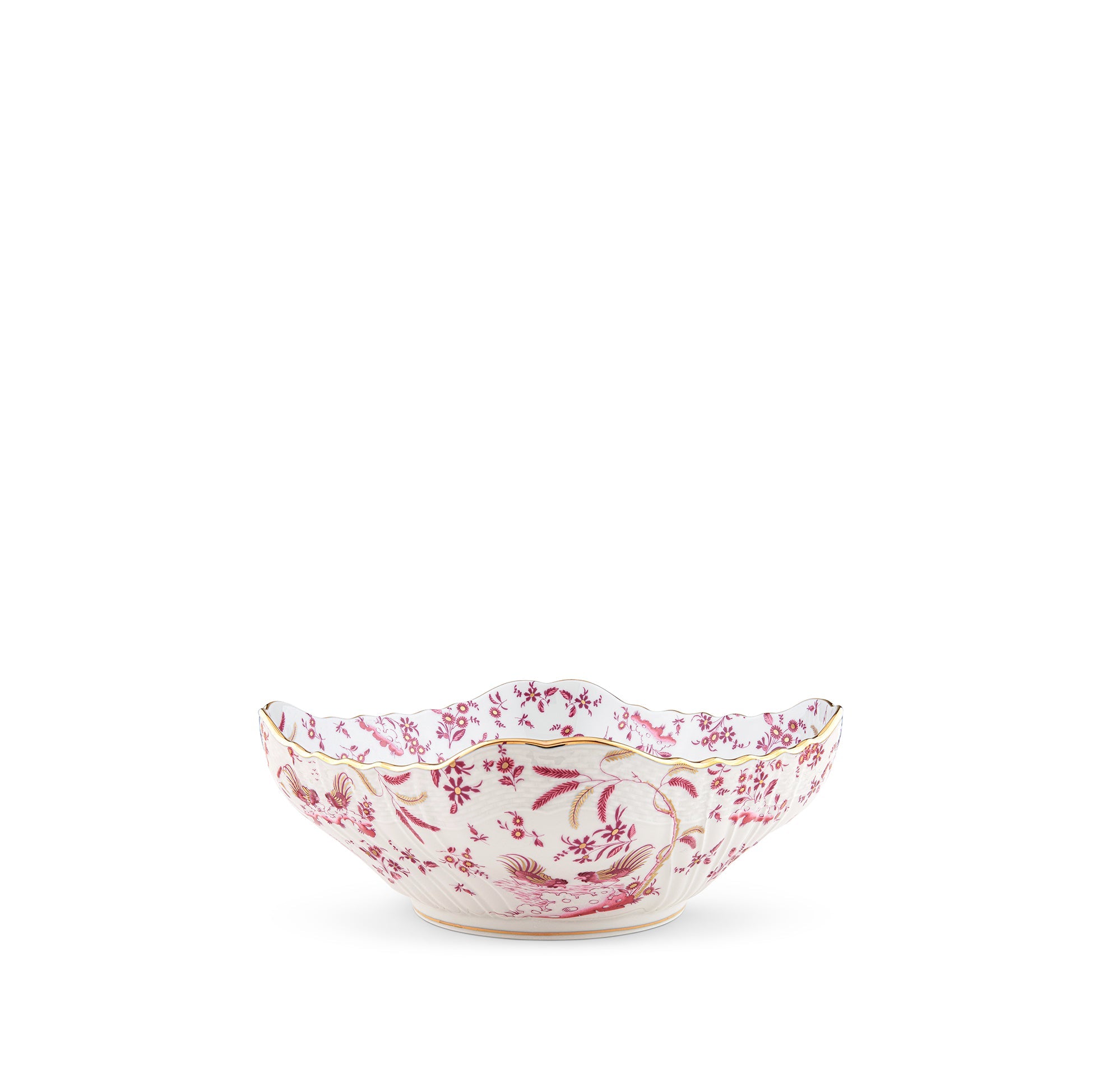 Ginori 1735 Oro di Doccia Magenta Squared Salad Bowl, 25cm