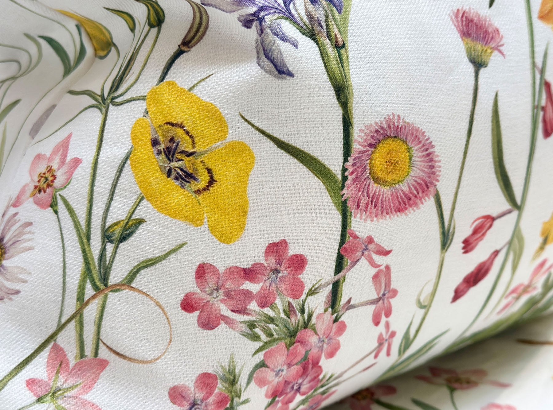 'Our June' Floral Linen Cushion Cover, 50X50cm