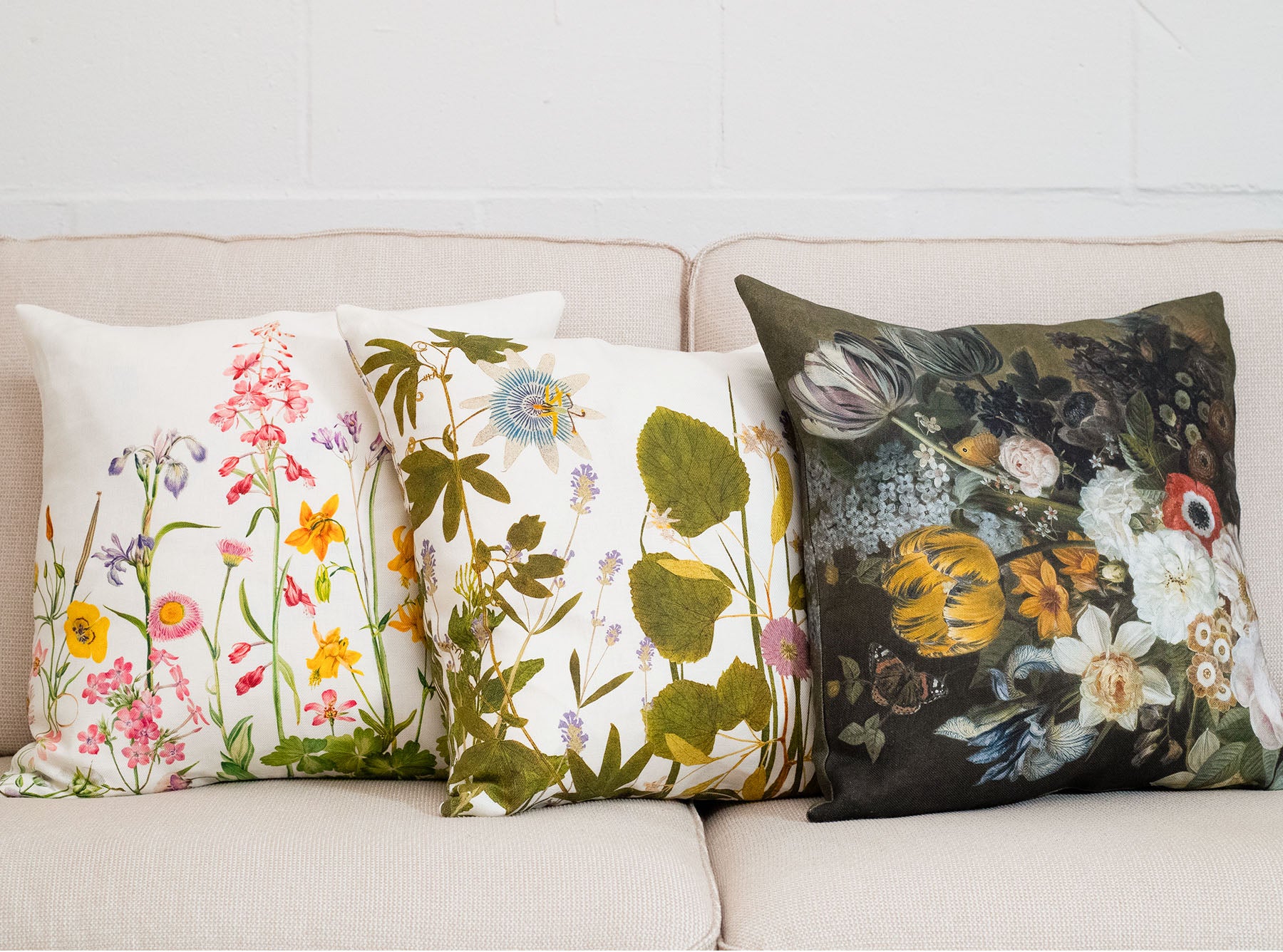 'Herb Garden' Linen Cushion Cover, 50X50cm