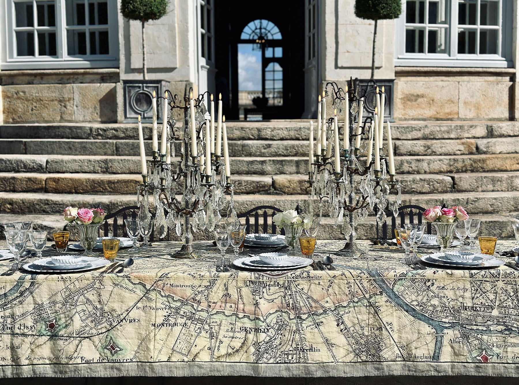 'Paris Map' Linen Tablecloth