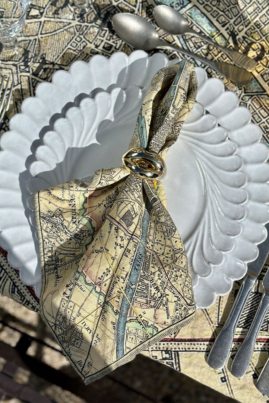 'Paris Map' Linen Tablecloth