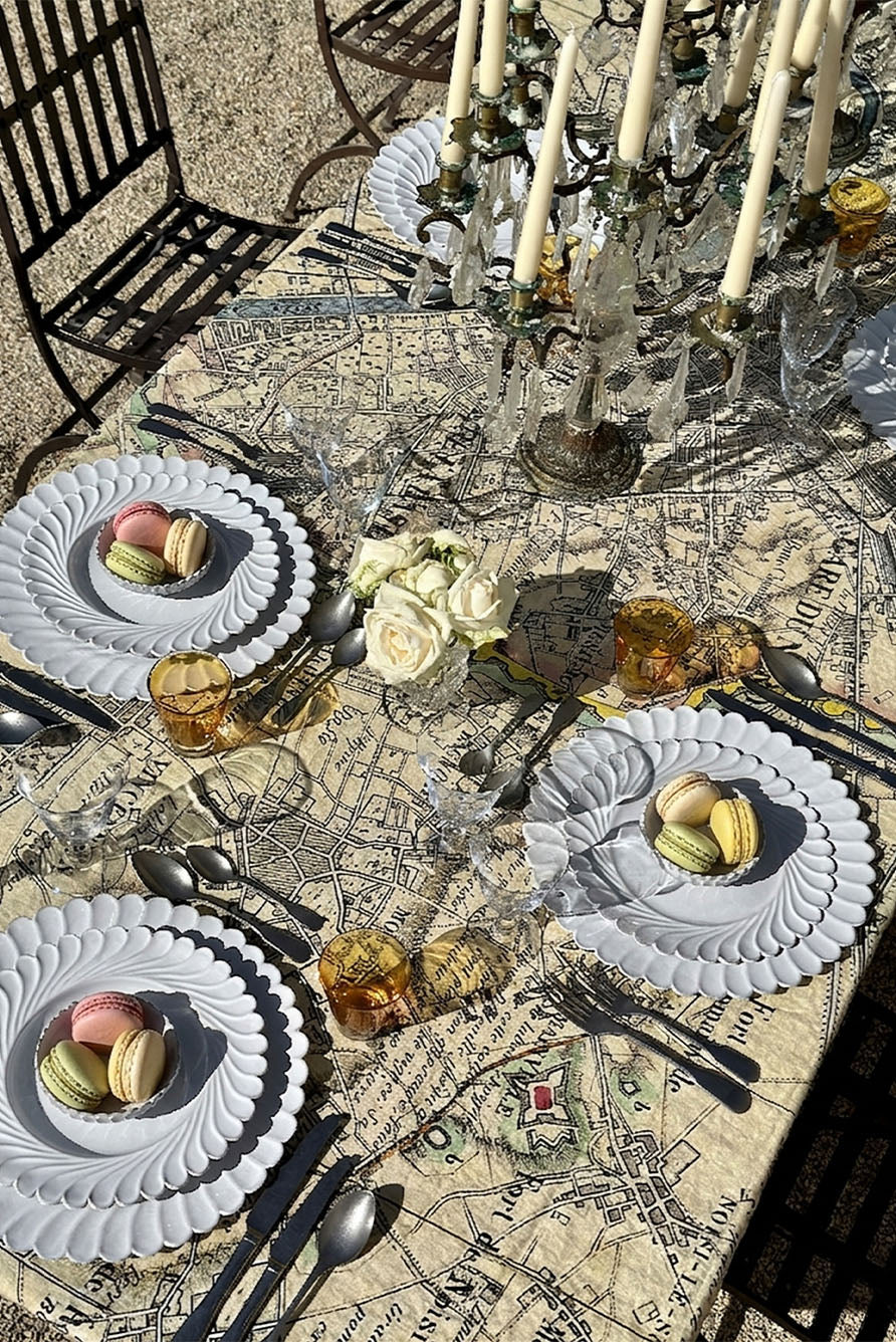 'Paris Map' Linen Tablecloth