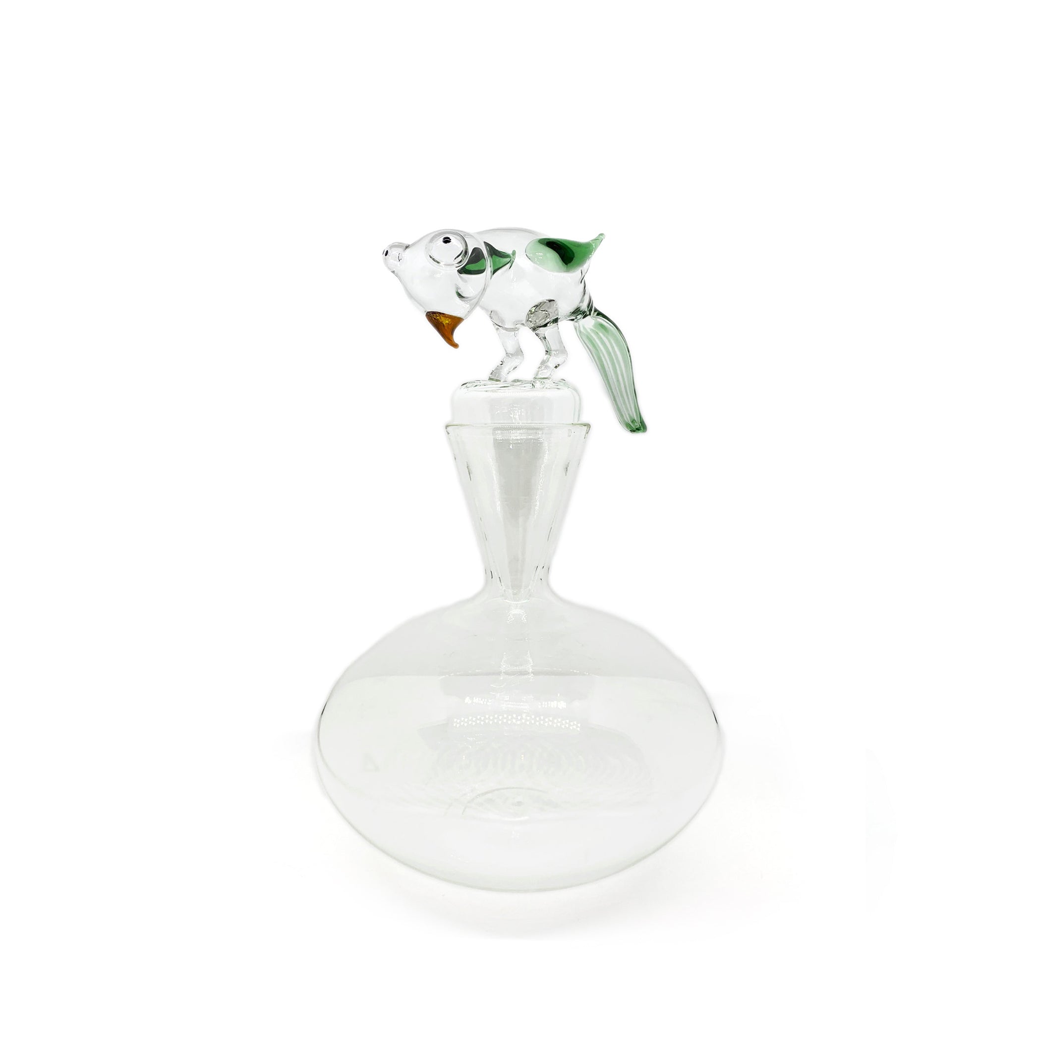 Handblown Glass Parrot Decanter, 33cm