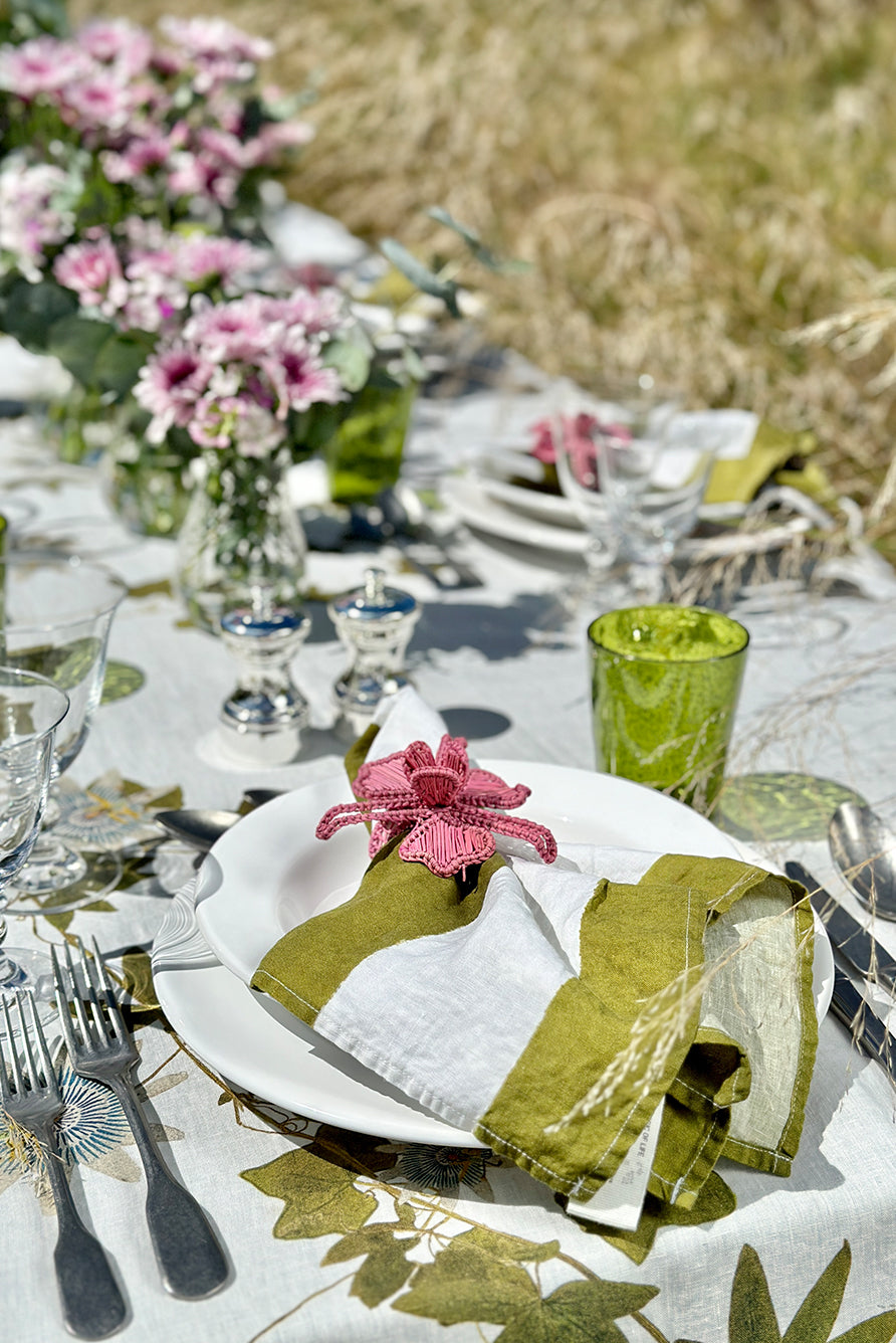 'Passiflora' Linen Tablecloth