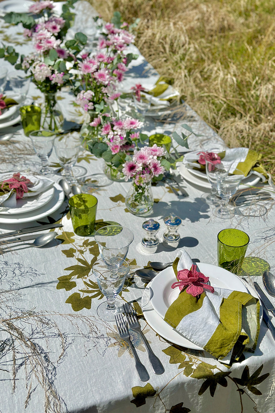 Handblown Glass Pomegranate Stripe Bud Vase