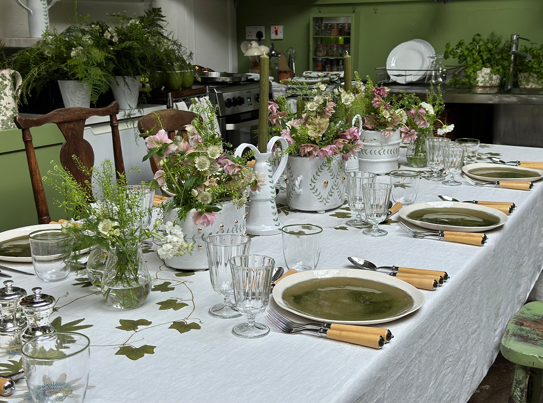 'Passiflora' Linen Tablecloth