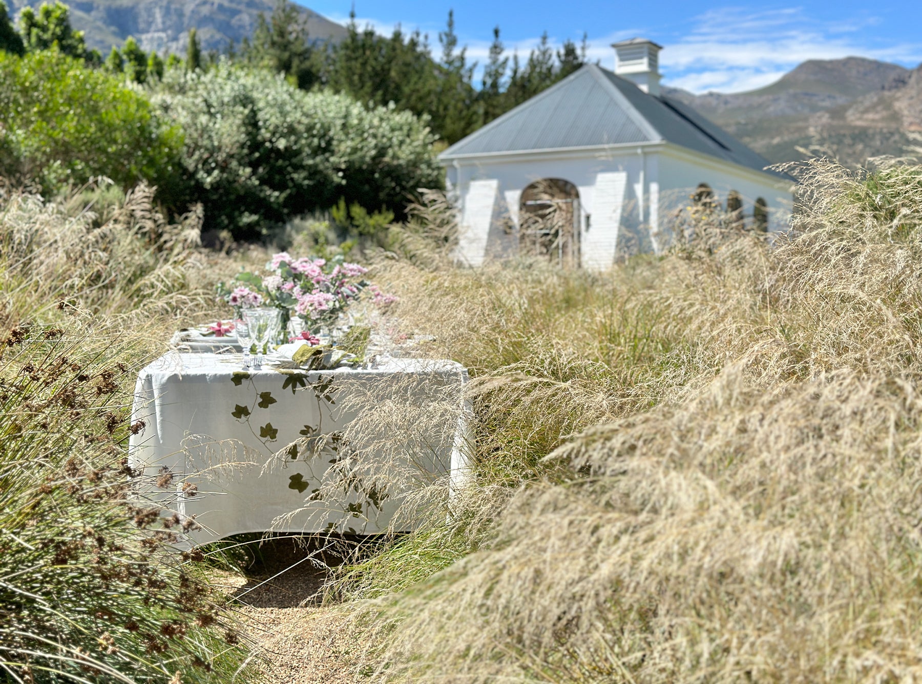 'Passiflora' Linen Tablecloth