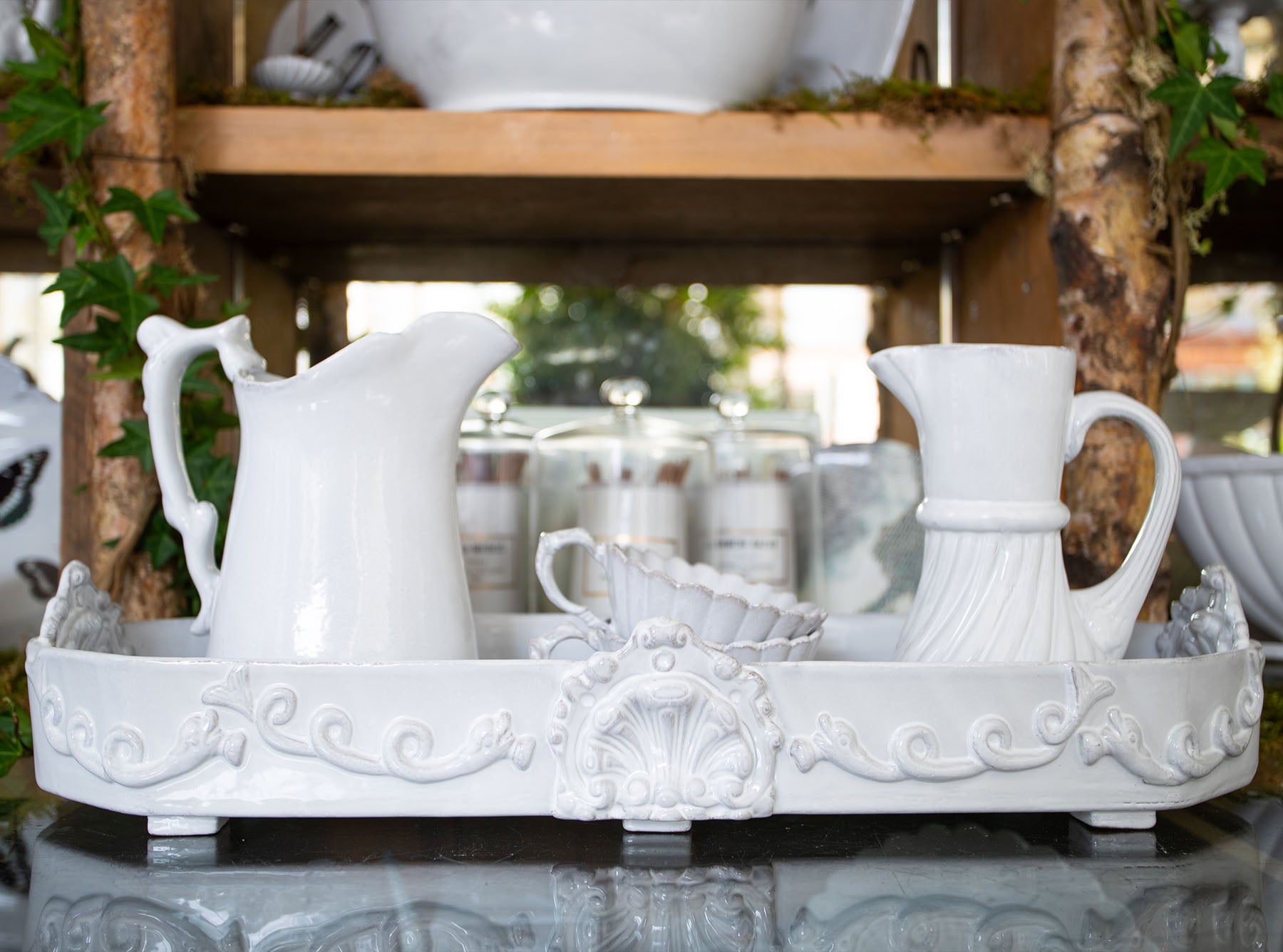 Peggy Water Pitcher by Astier de Villatte, 13 x 13 x 17cm