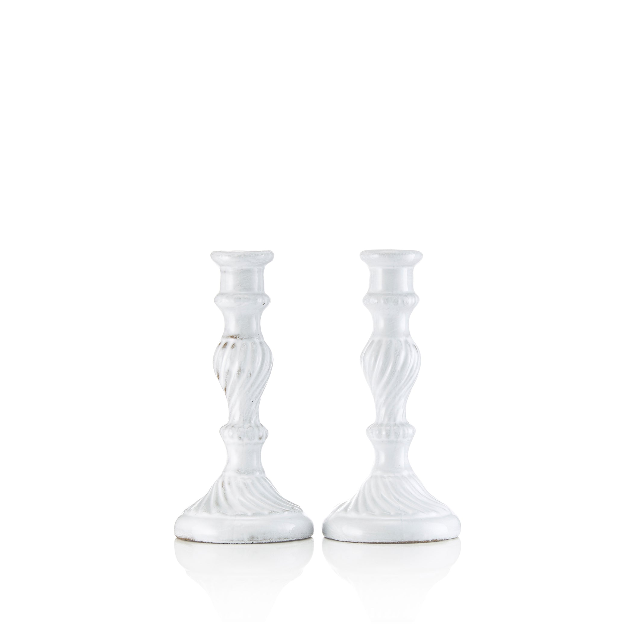 Pair of Peggy Candlestick By Astier de Villatte, Small, 15.5cm