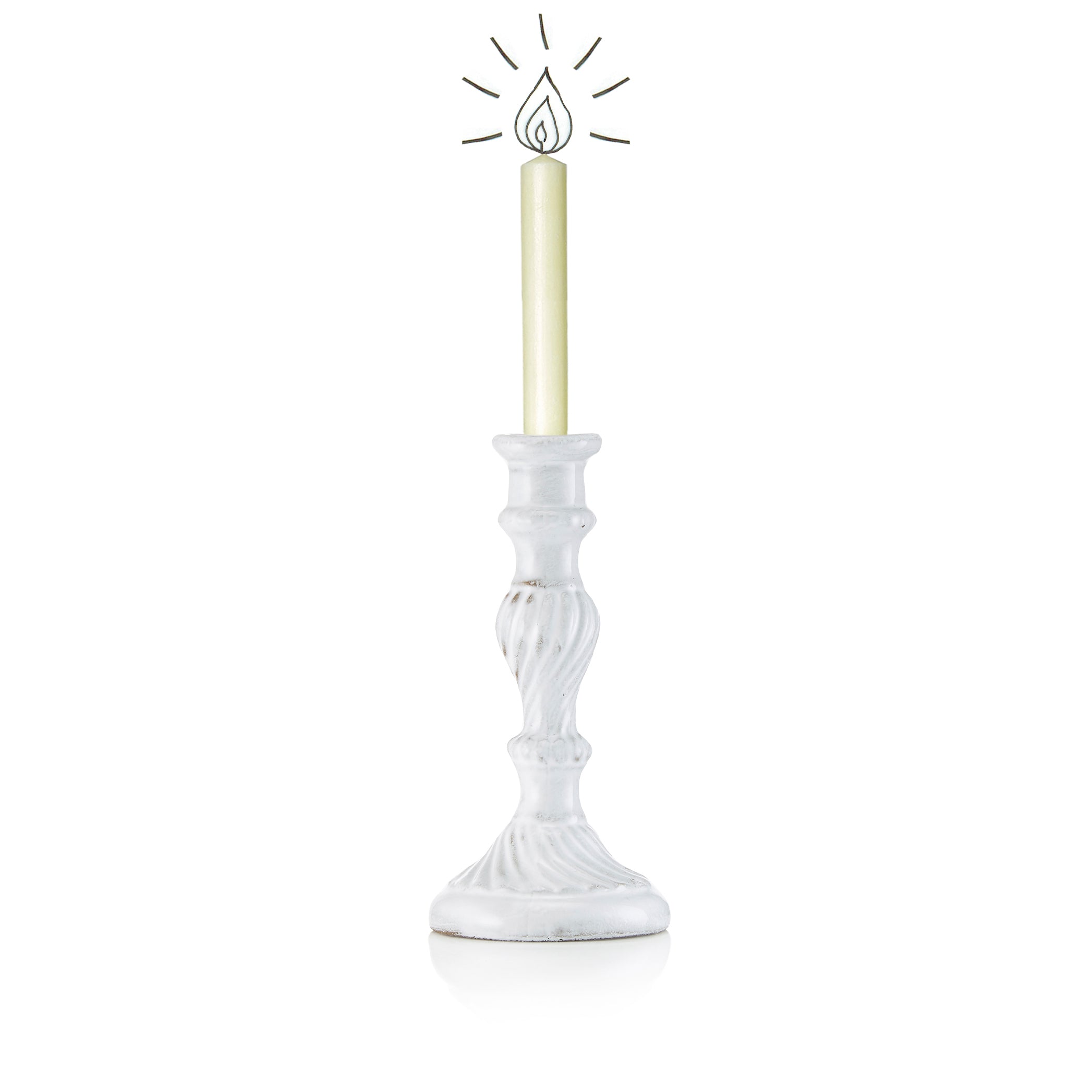 Pair of Peggy Candlestick By Astier de Villatte, Small, 15.5cm
