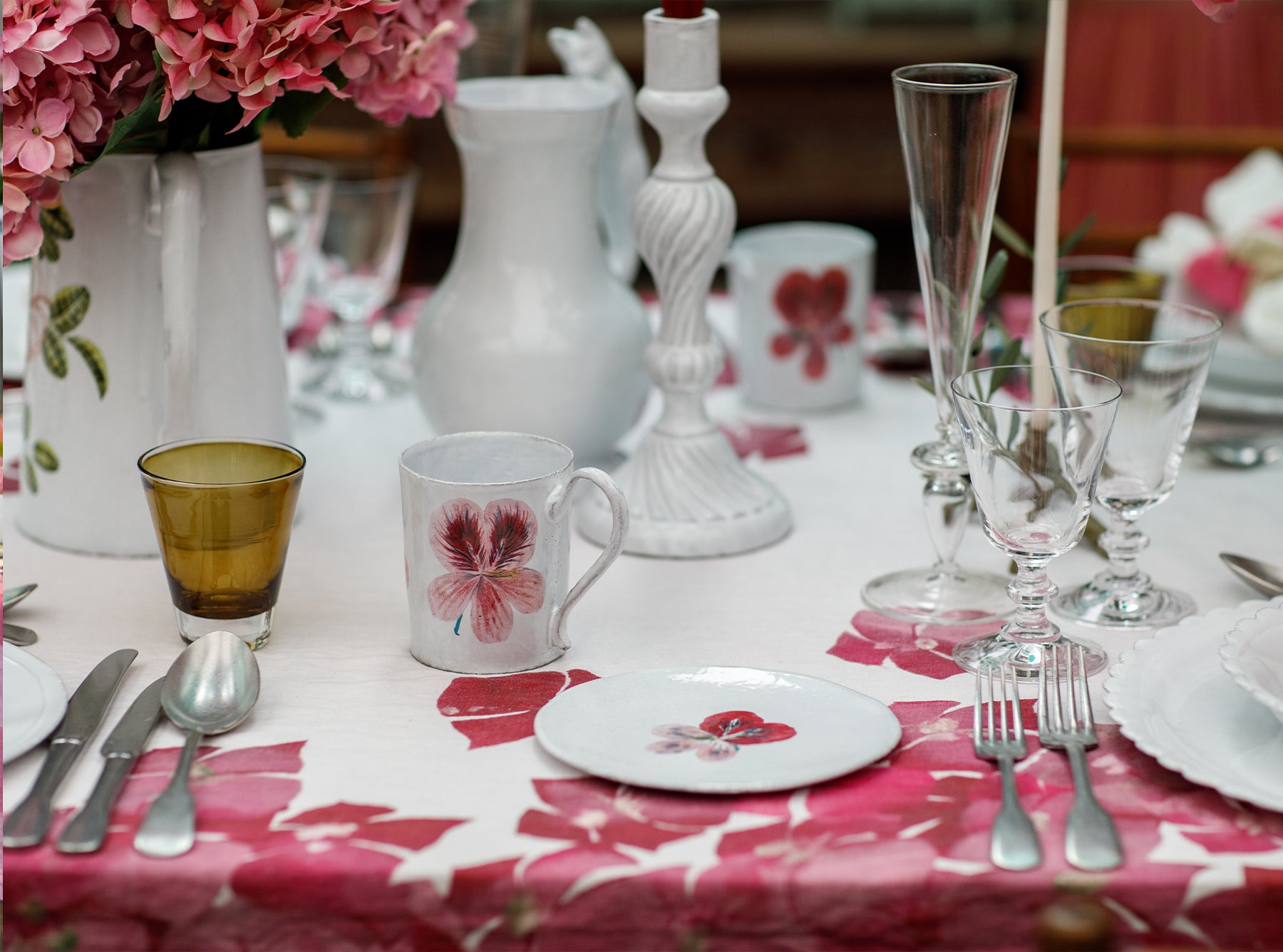 Pelargonium Mug by Astier de Villatte, 10.5cm