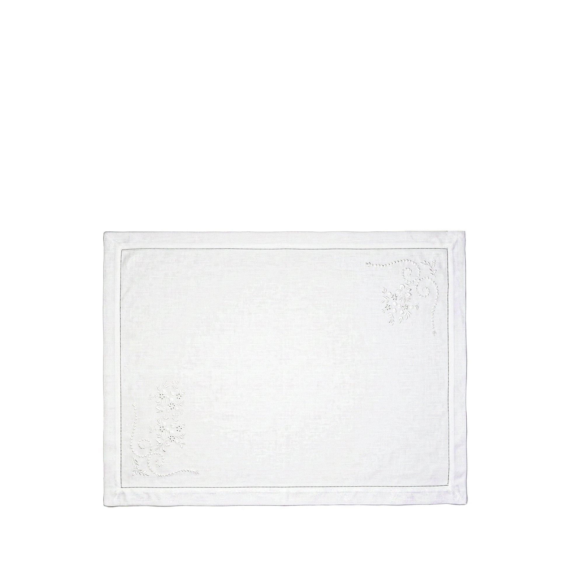 'Petit Bouquet' Embroidered Cotton Placemat, 35cm x 50cm