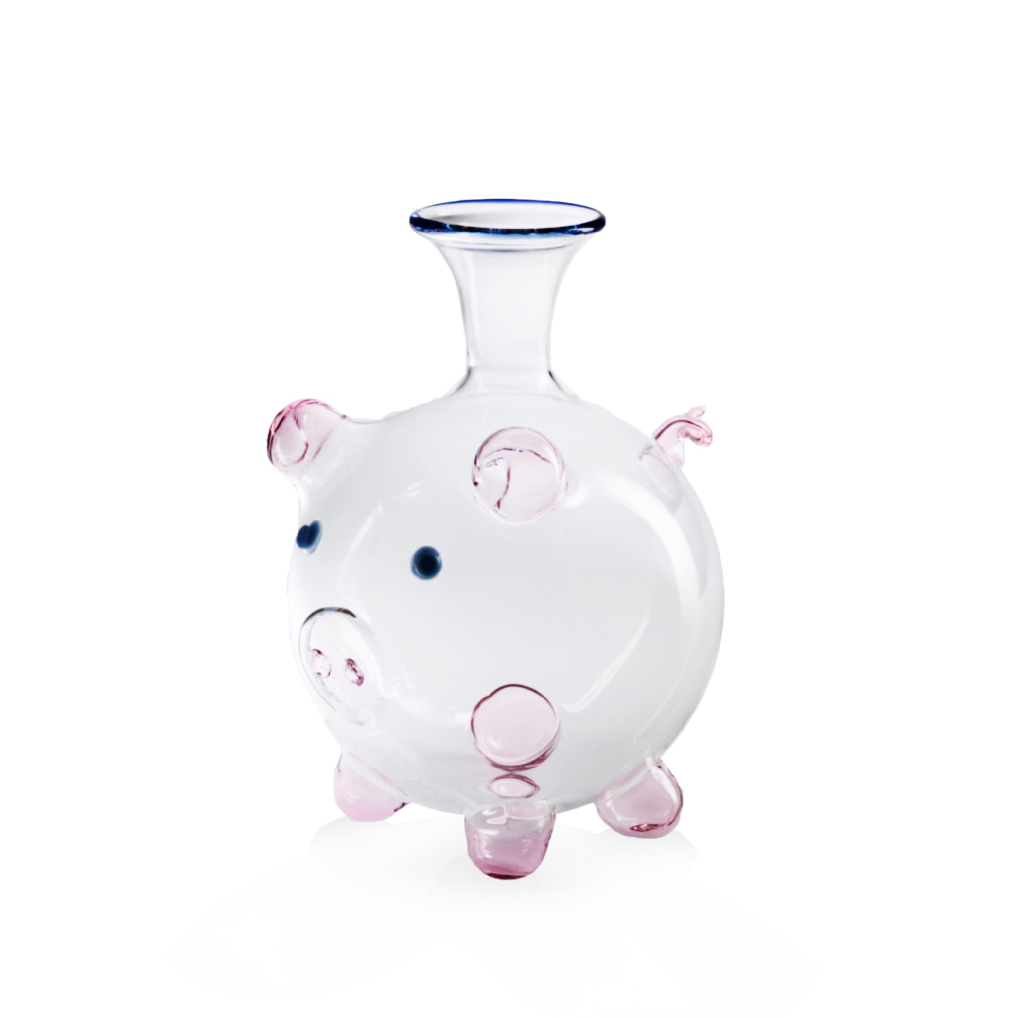 Handblown Glass Pig Decanter, 24cm