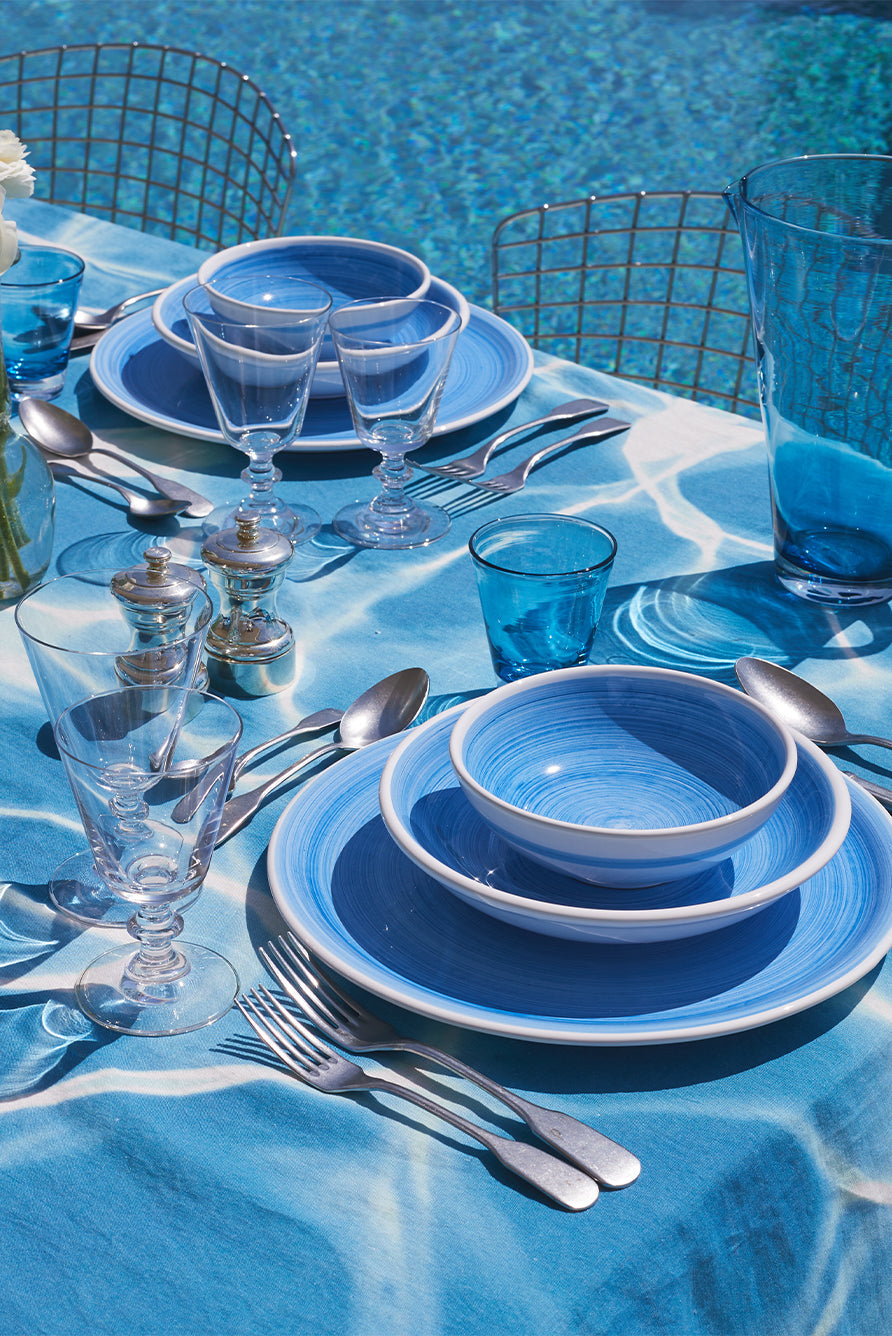 'La Piscine' Linen Tablecloth
