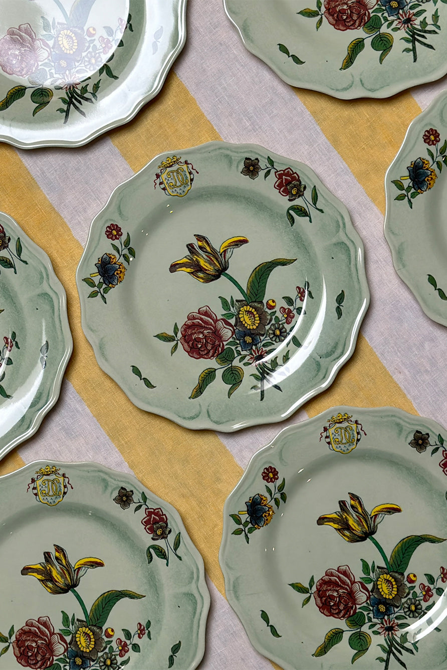 John Derian 'Faience Fleurs Isolees' Melamine Dinner Plate, 27cm