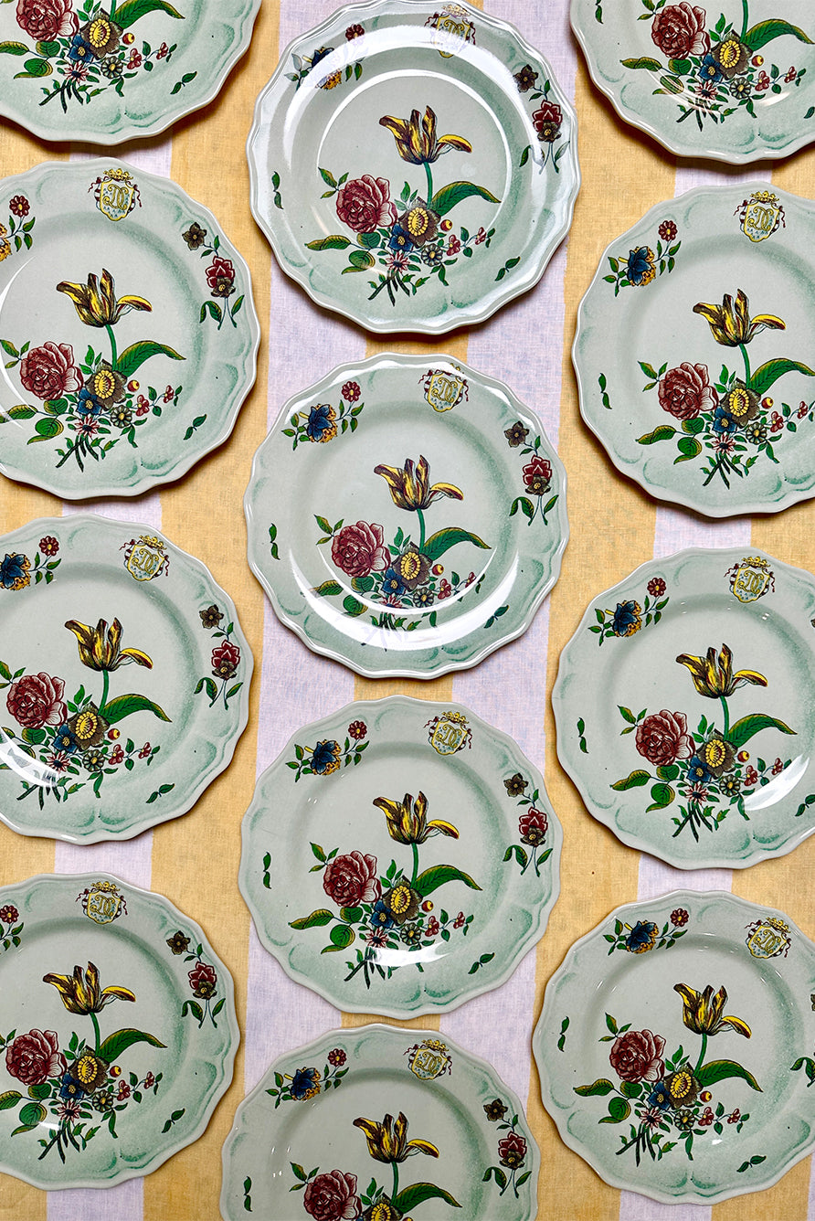 John Derian 'Faience Fleurs Isolees' Melamine Dinner Plate, 27cm