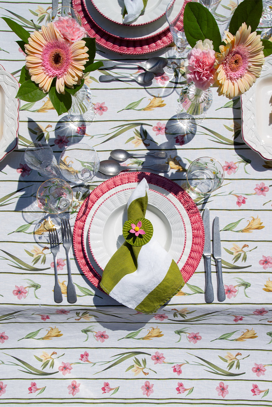 Rattan Effect Hand-Painted Brushed Bordeaux Dinner Plate, 27cm