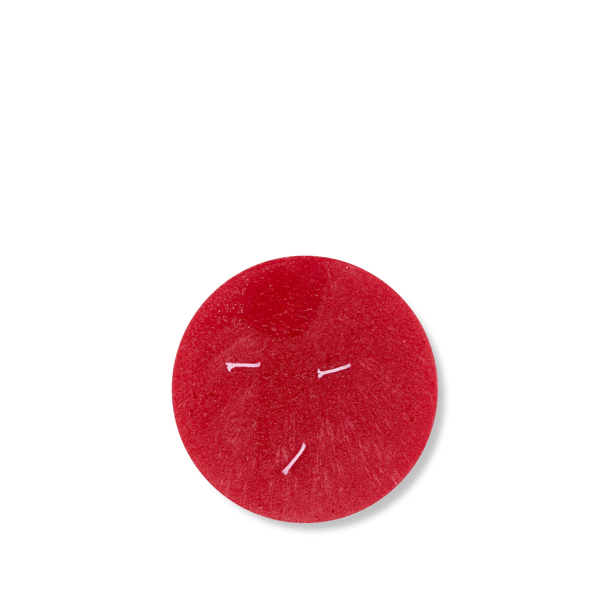S&B Red Pillar Candle with Three Wicks, 11cm