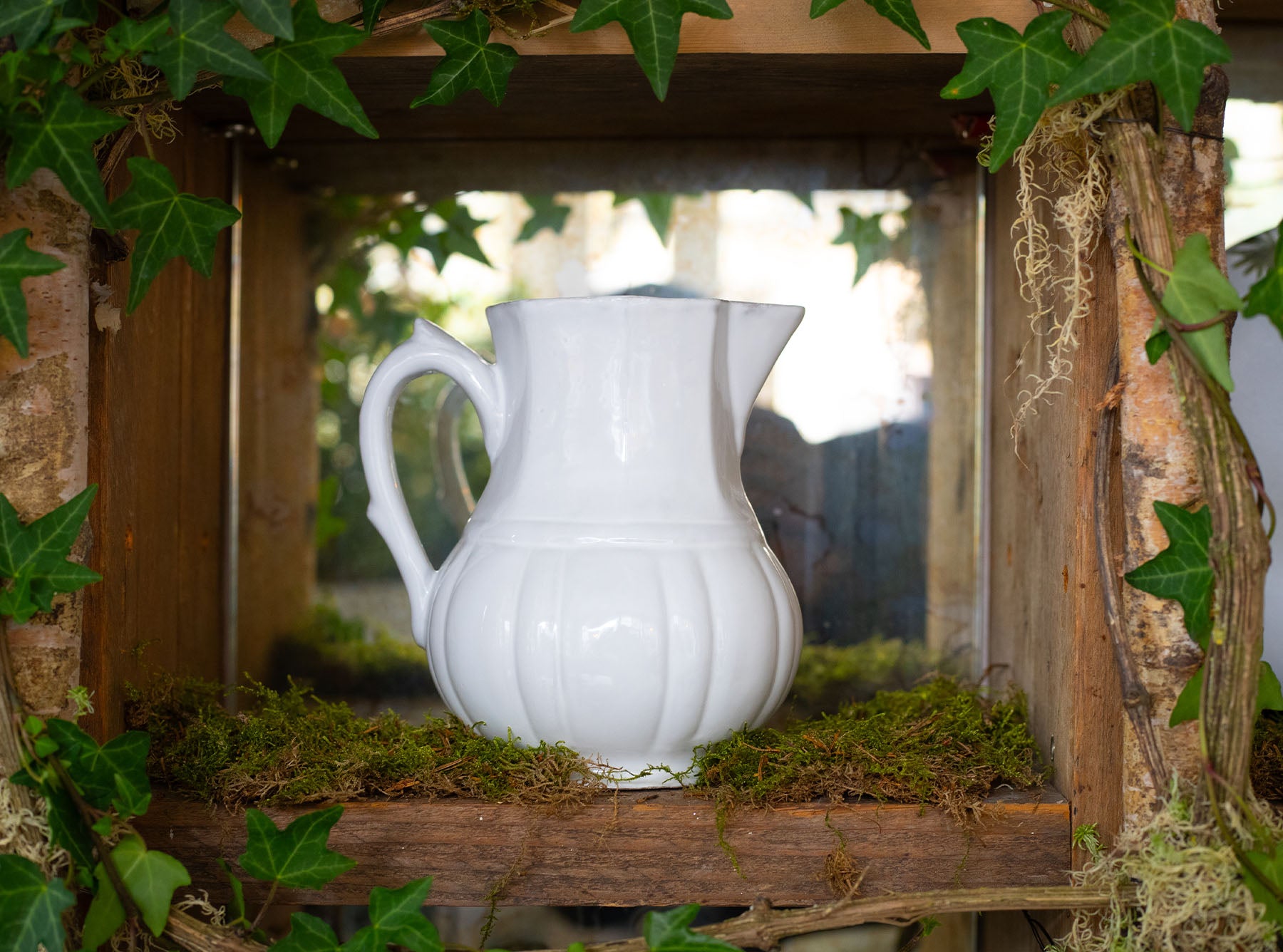 Regence Water Pitcher by Astier de Villatte, 15.5 x 9 x 16.5cm