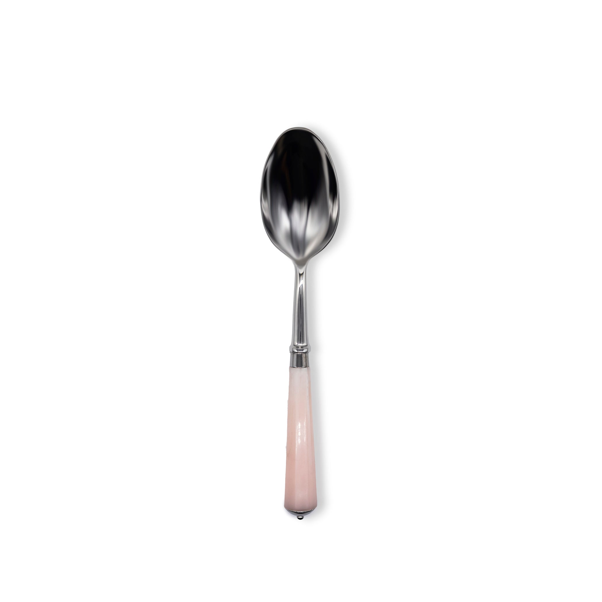 Ravel Faux Rose Quartz Stainless Serving Spoon