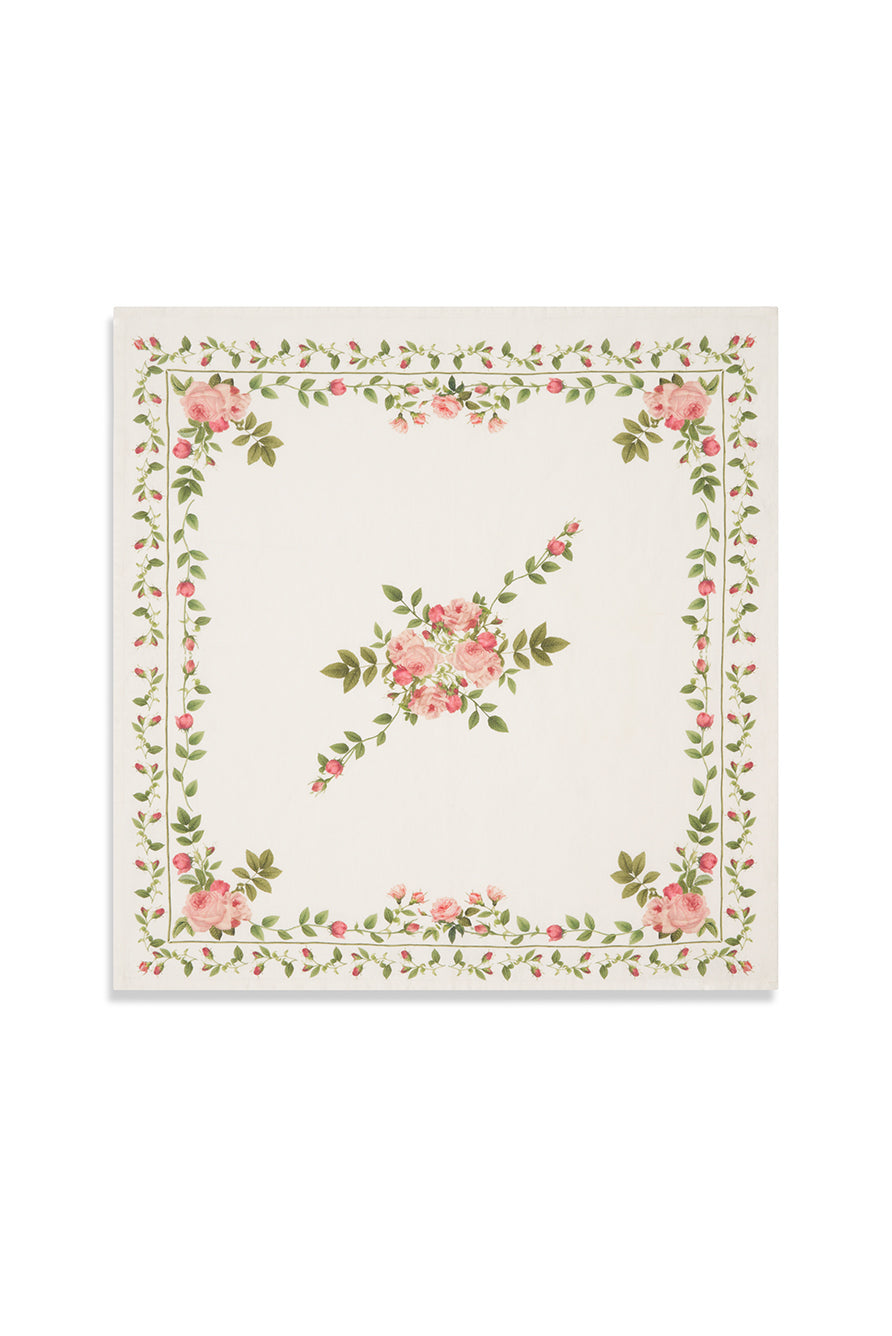 'Rose Trellis' Linen Napkin, 50x50cm