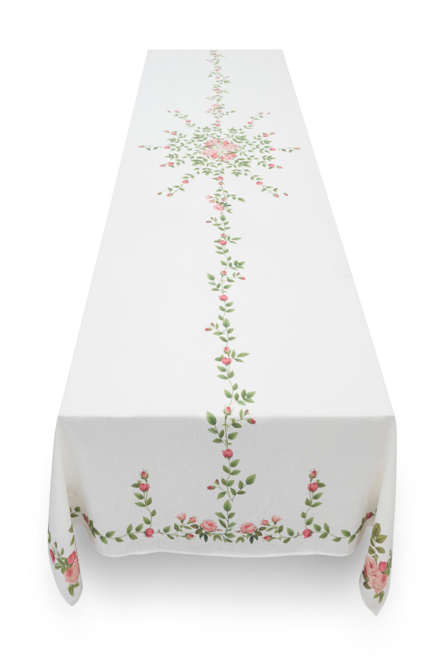 'Rose Trellis' Linen Tablecloth