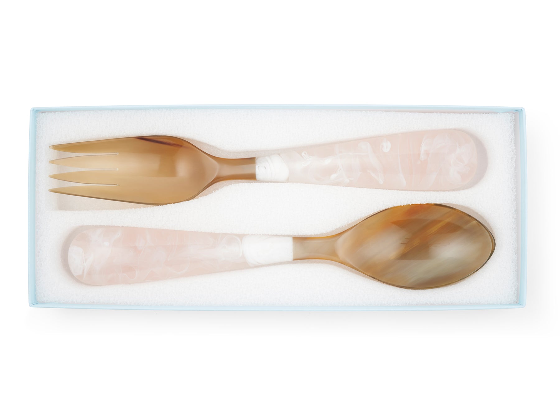 Pair of Resin Salad Servers in White, 33cm