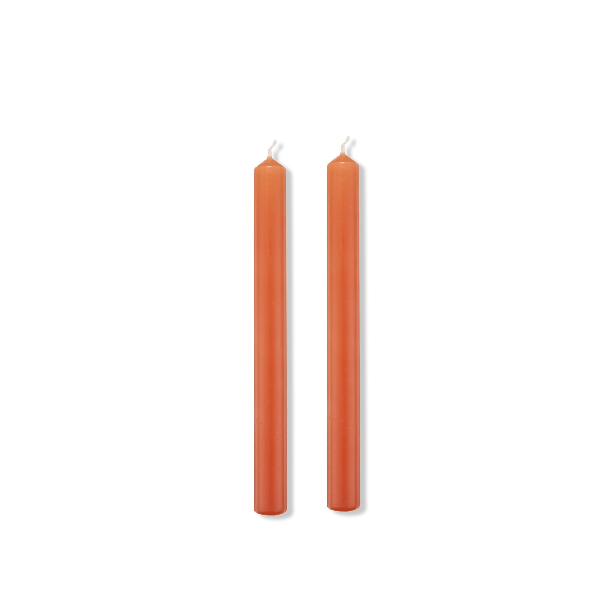 S&B Set of 2 Straight Candles in Terracotta, 25cm