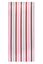 'Stripe' Linen Tablecloth in Raspberry Red & Rose Pink