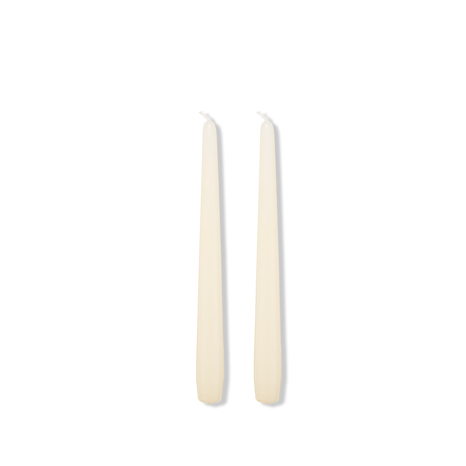 S&B Set of 2 Tapered Candles in Ivory, 25cm
