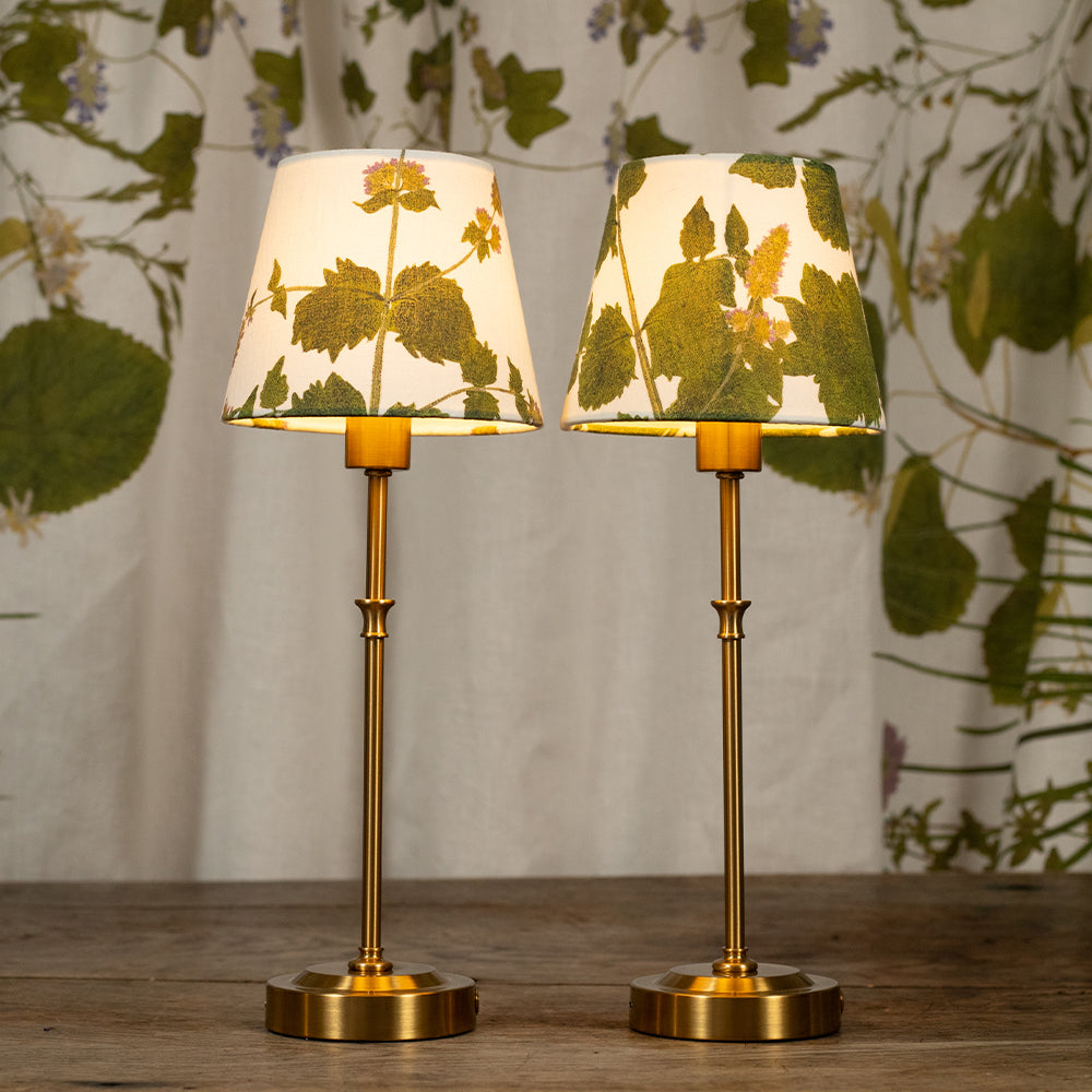 Set of 2 'Mint' French Drum Lampshade, 13cm