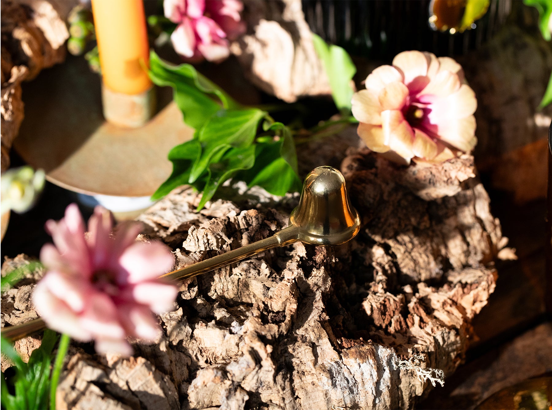 Gold Brass Candle Snuffer by Trudon