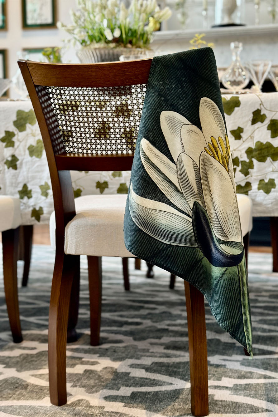 S&B x John Derian 'Water Lily' Linen Napkin, 50x50cm