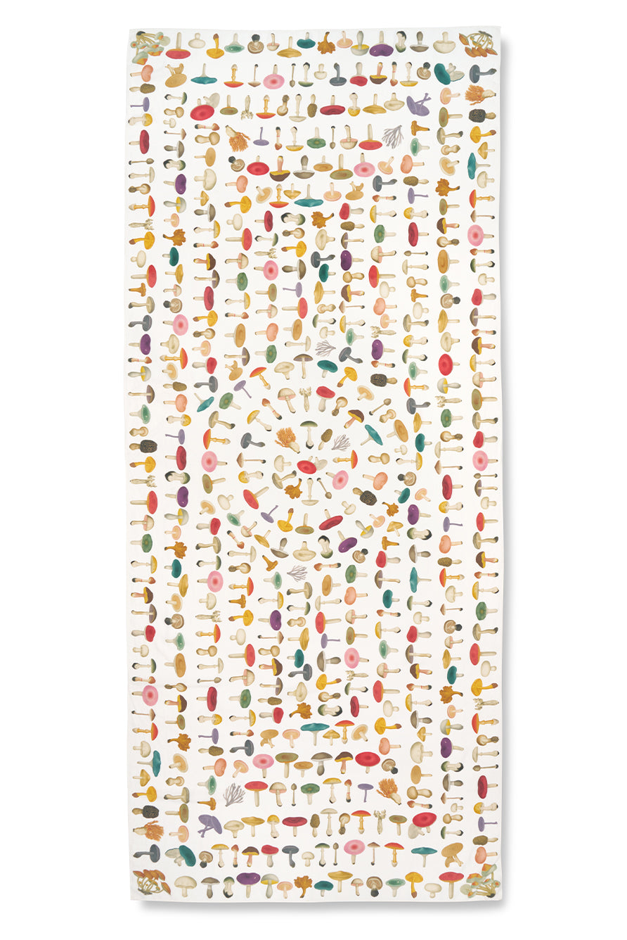 S&B x John Derian White 'Fungi' Linen Tablecloth