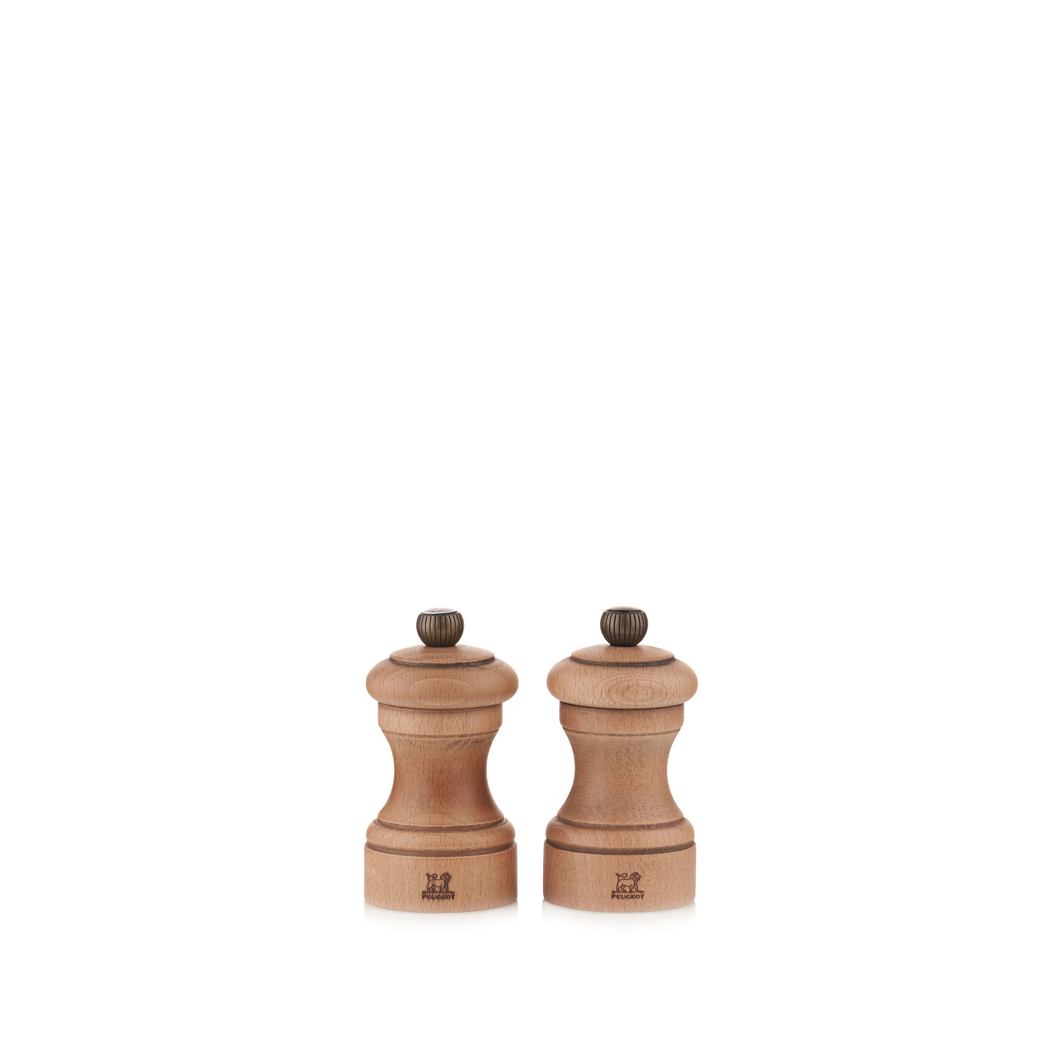 Peugeot Antique Beechwood Mignonnette Salt & Pepper Mill Set, 10cm