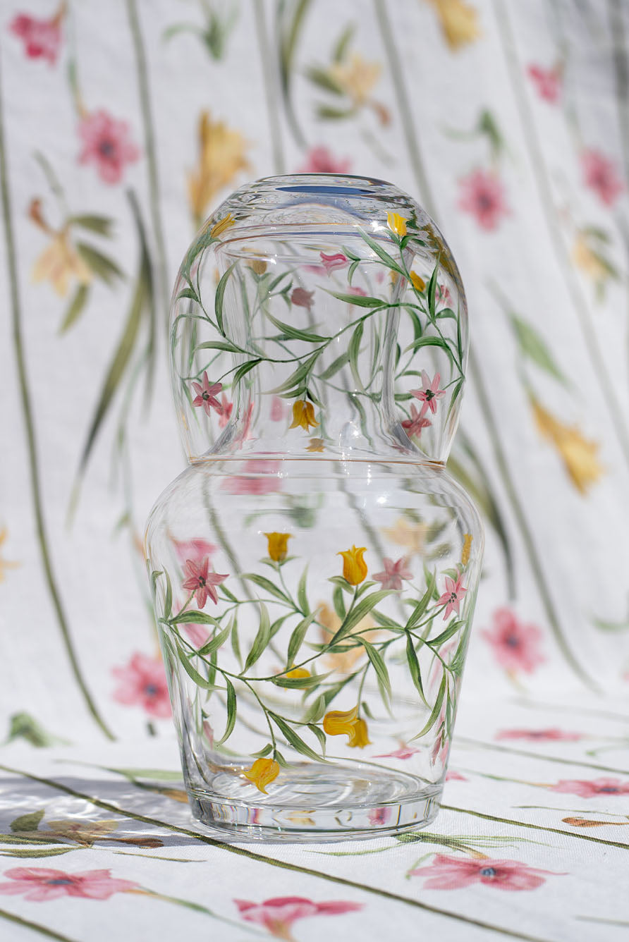 'Gladioli' Bedside Carafe & Tumbler Set