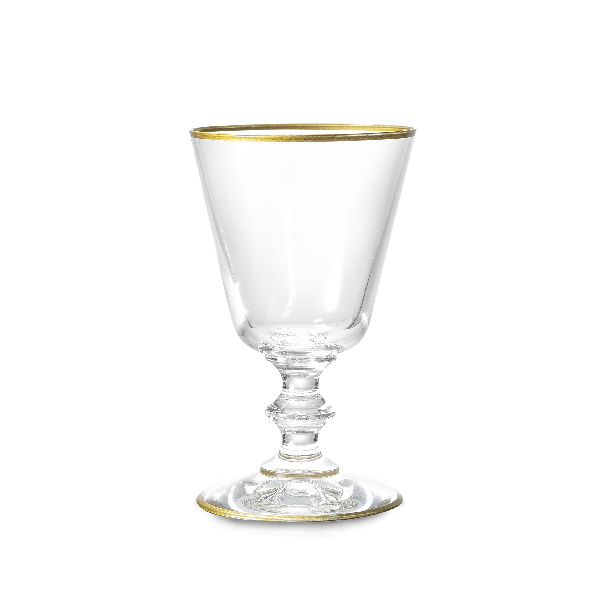 Summerill & Bishop Classic White Wine Glass With Gold Rim, 19cl