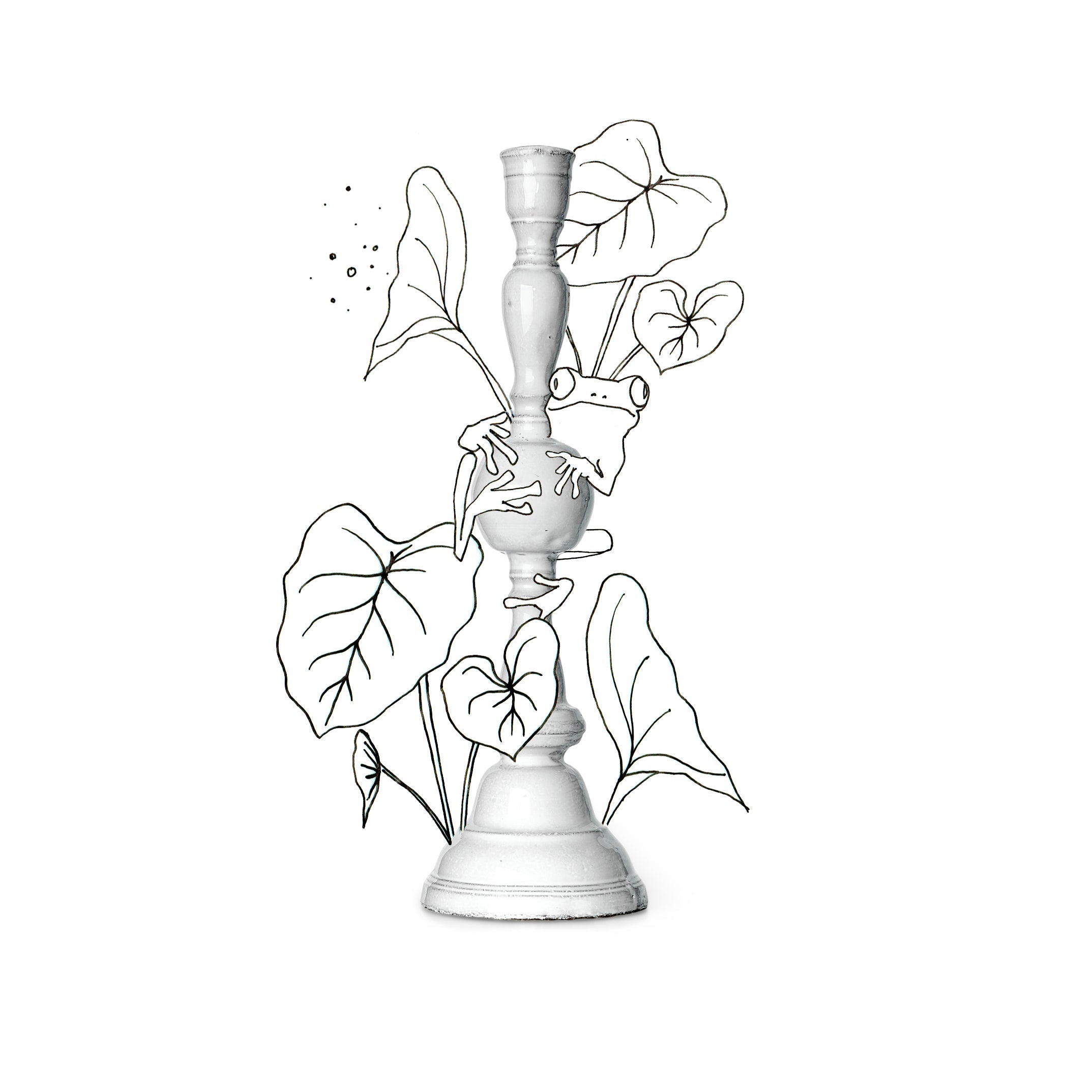 Pair of Istanbul Candlesticks by Astier de Villatte, 40cm