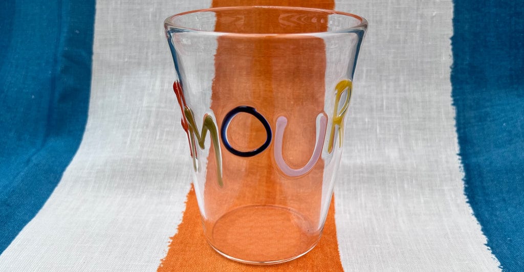 Handblown Glass Amour Tumbler
