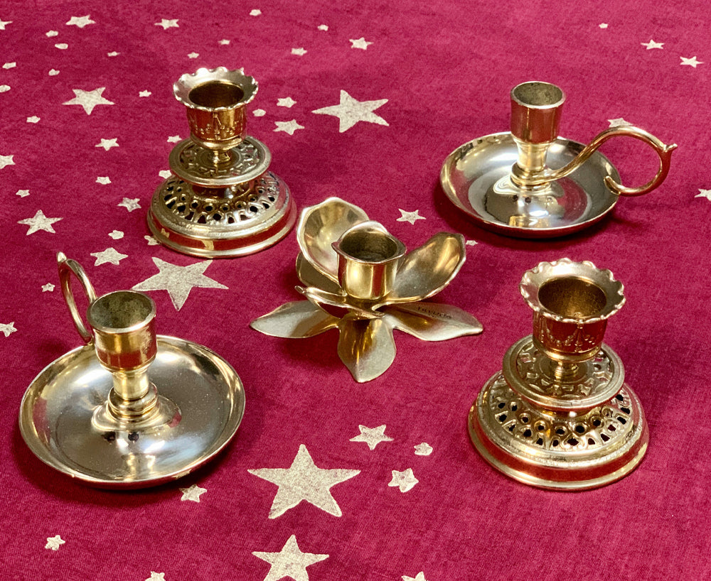 Gold Plated Dutch Candle Holder by Trudon