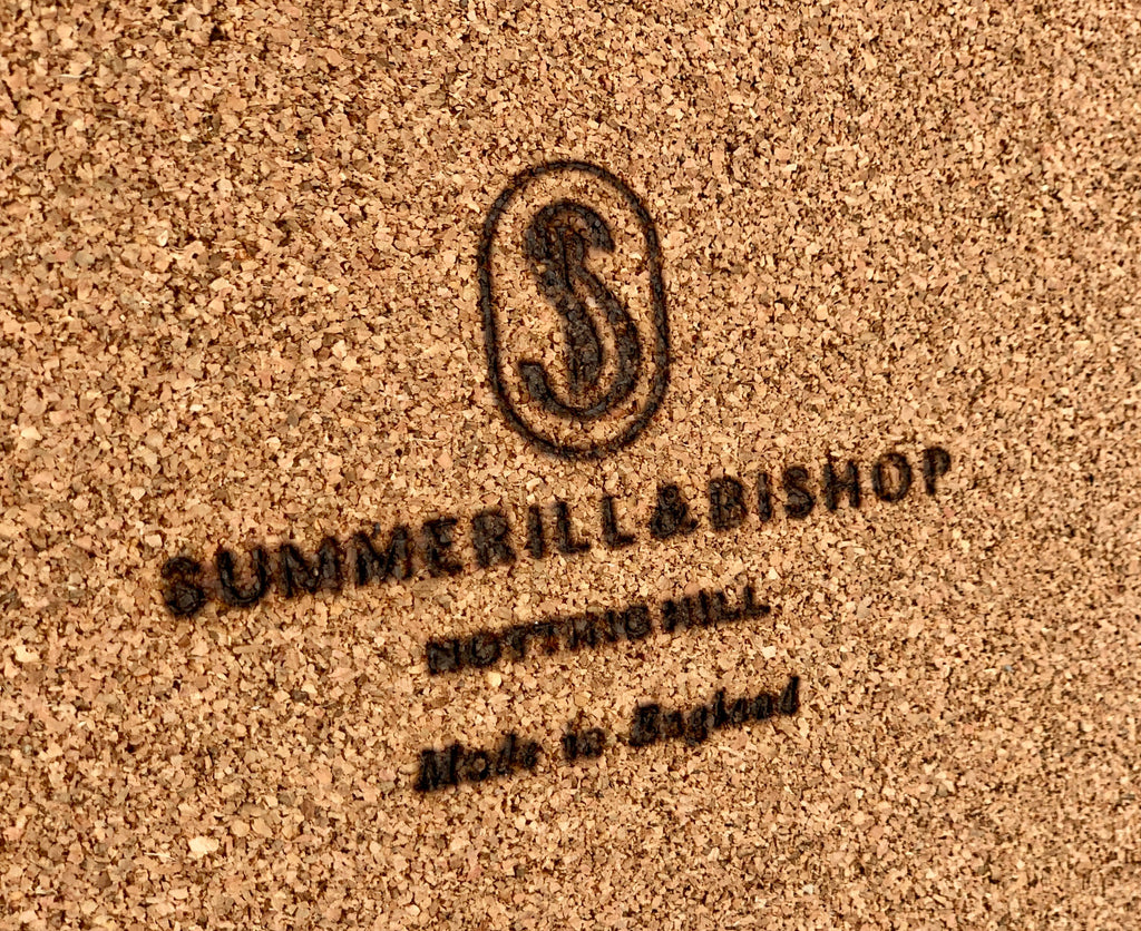 Falling Flower Cork-Backed Placemat in Pale Blue, 29 x 38cm