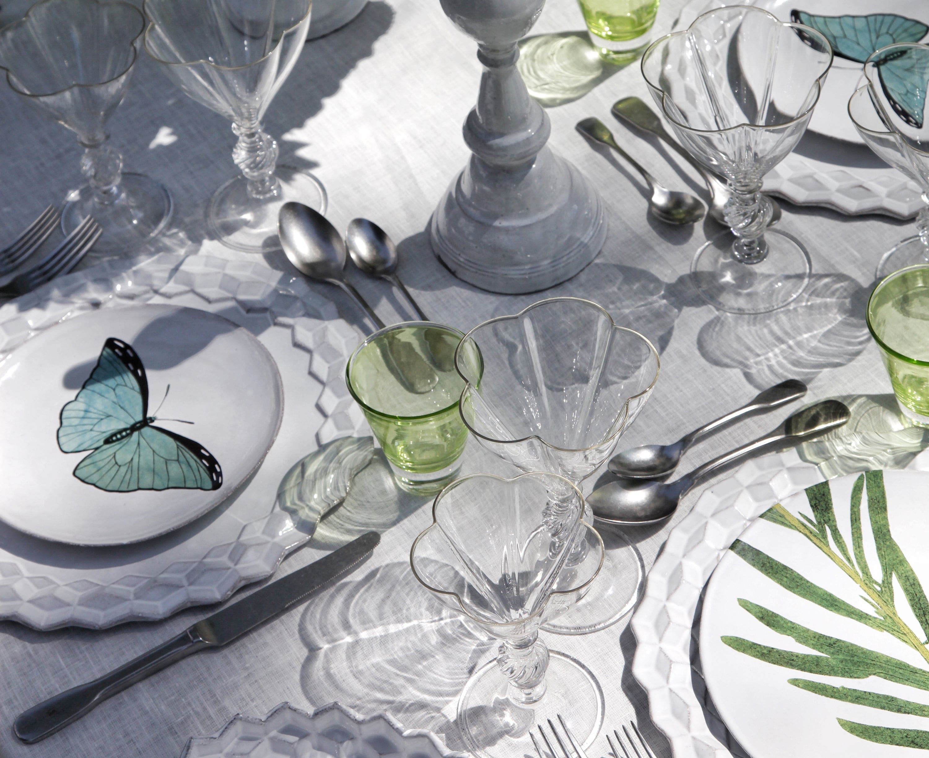 Summerill & Bishop Beautiful White Hemstitch Linen Tablecloth