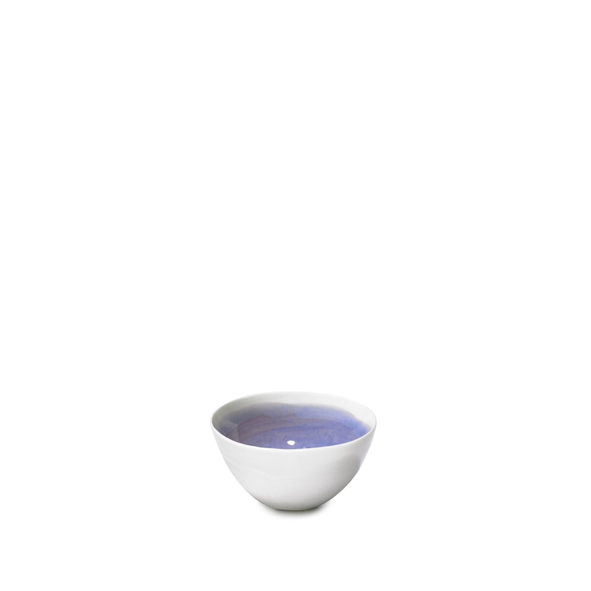 Small Violet Porcelain Bowl with White Edge, 8cm
