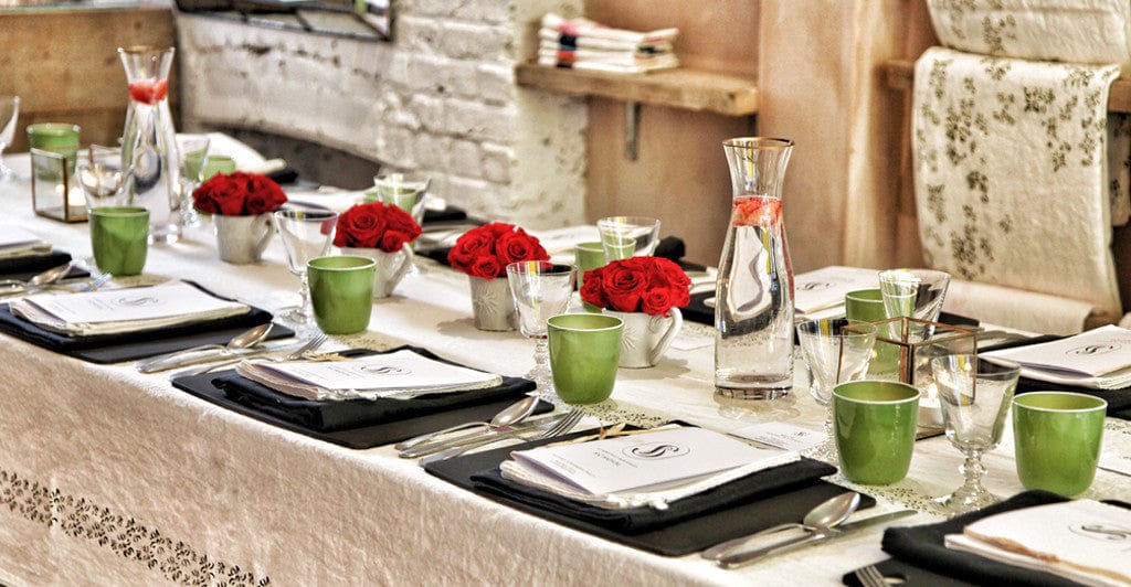 Fleurs Coffee Cup with Small Handle by Astier de Villatte, 9.5cm