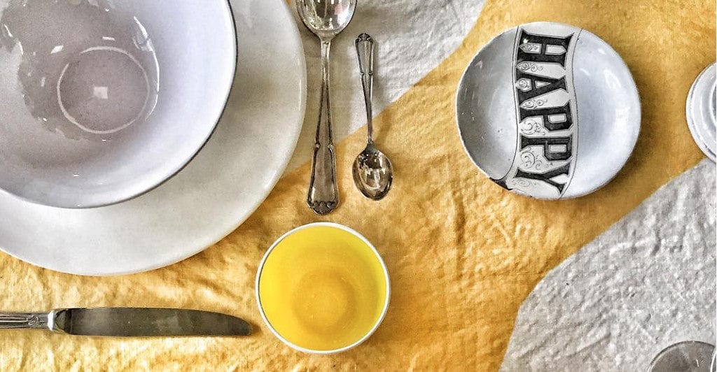 Happy Saucer by Astier de Villatte, 13.5cm