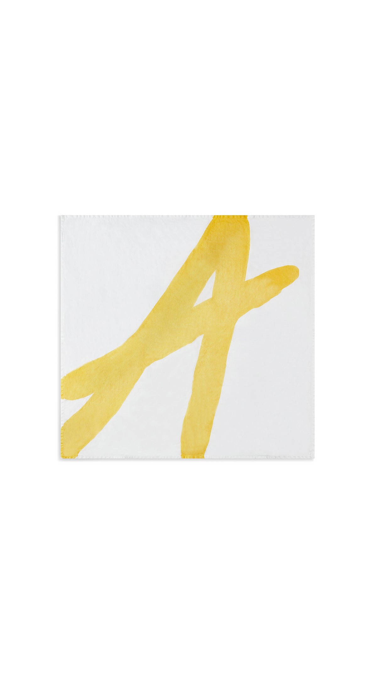 Alphabet Napkin 'A' in Lemon Yellow, 50x50cm
